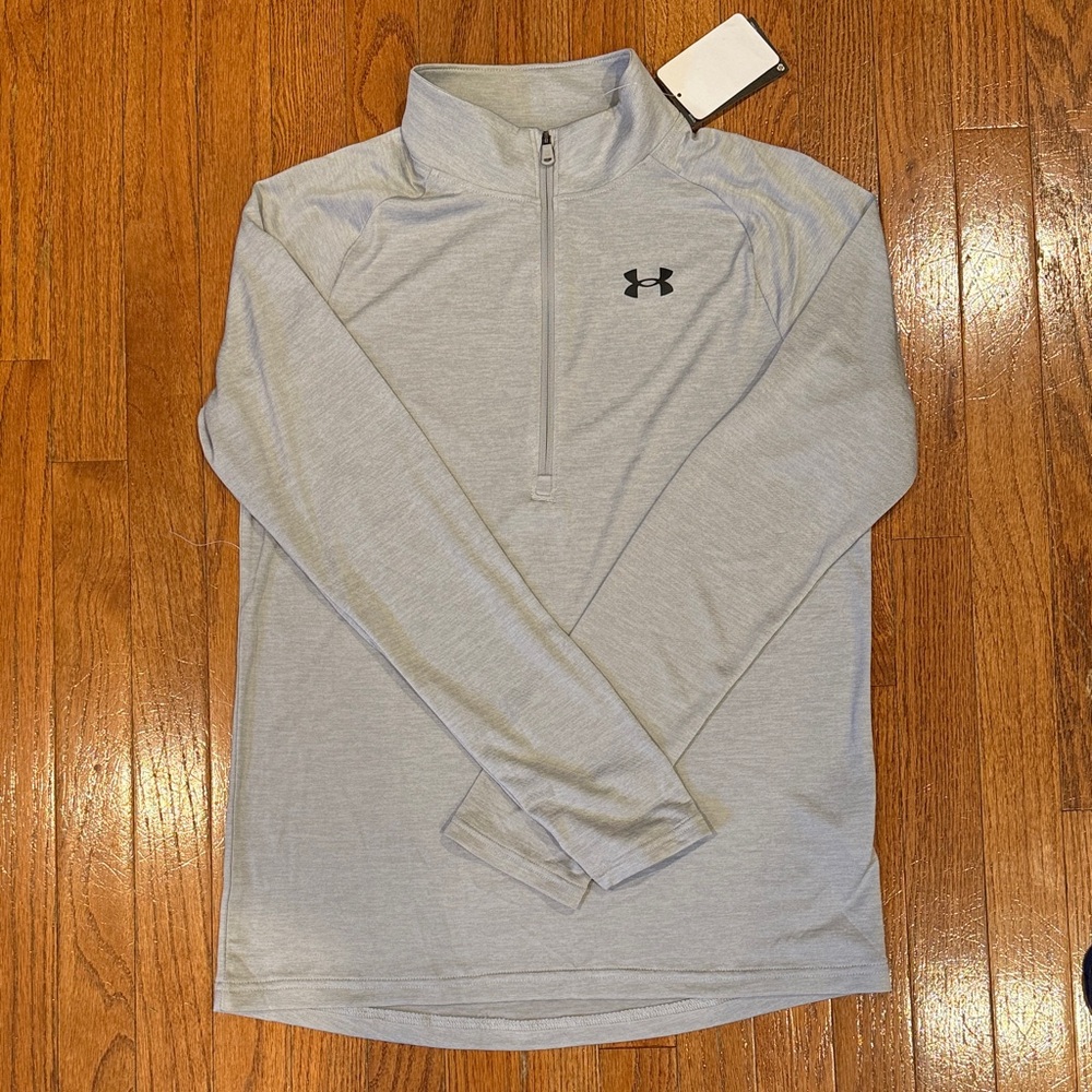 Under Armour Light Gray Quarter-Zip Top